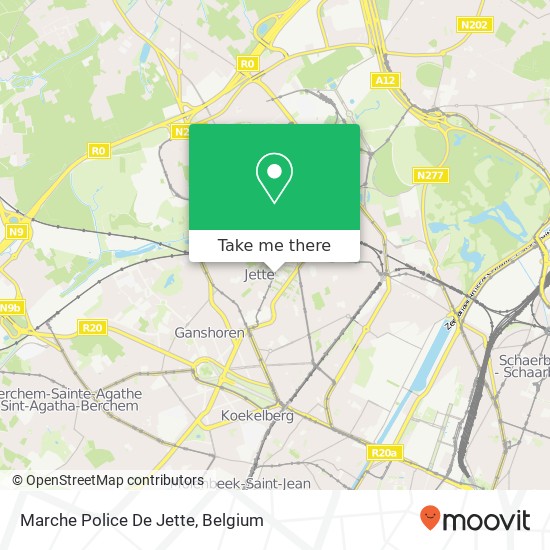 Marche Police De Jette map