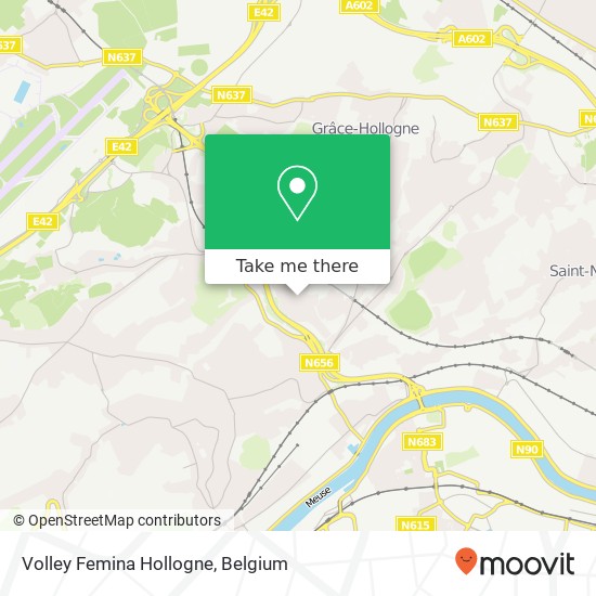 Volley Femina Hollogne map