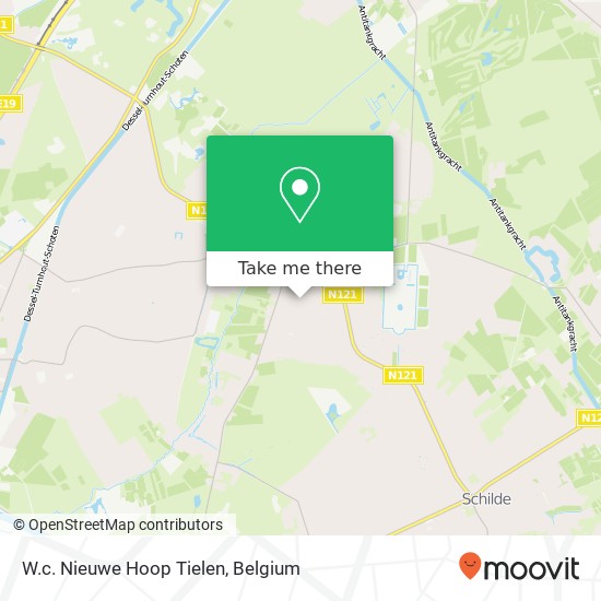 W.c. Nieuwe Hoop Tielen map