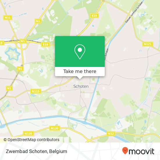 Zwembad Schoten map