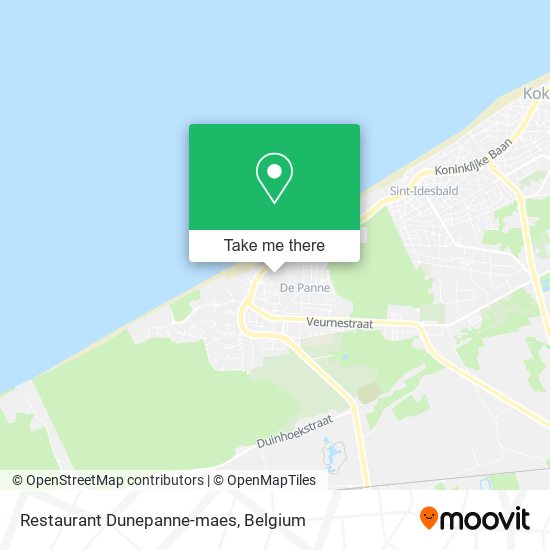 Restaurant Dunepanne-maes map