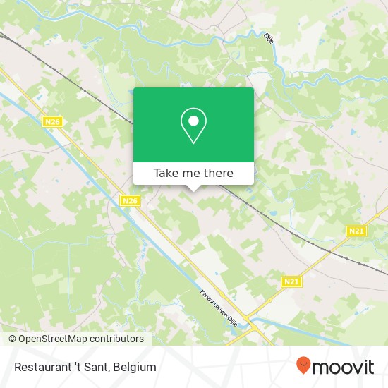 Restaurant 't Sant map