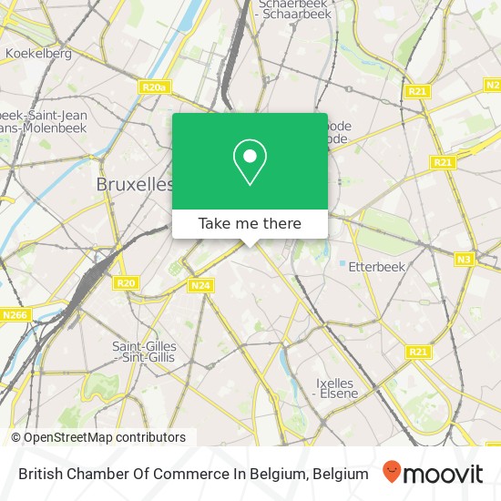 British Chamber Of Commerce In Belgium map