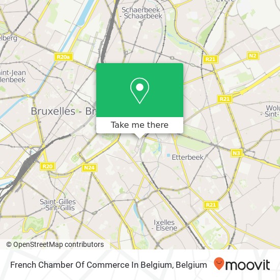 French Chamber Of Commerce In Belgium map