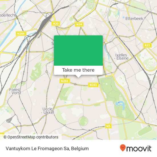 Vantuykom Le Fromageon Sa map