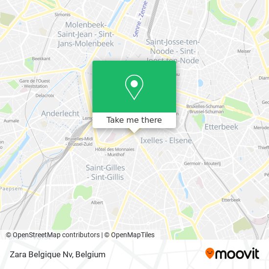 Zara Belgique Nv map