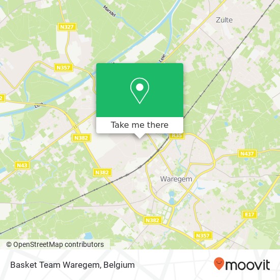 Basket Team Waregem map