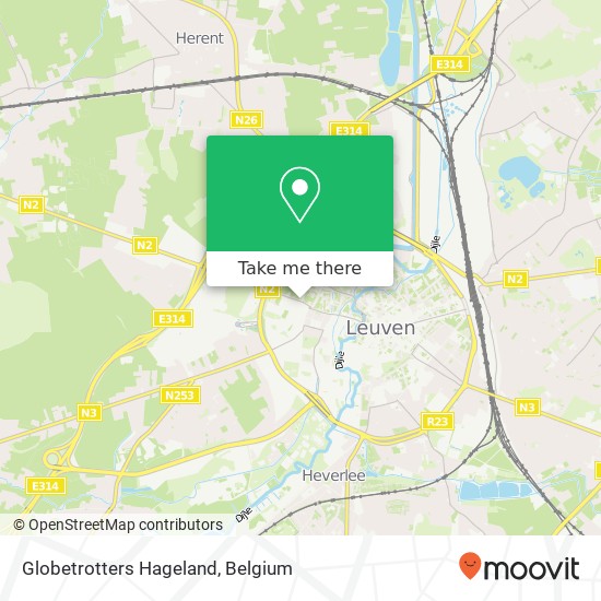 Globetrotters Hageland map