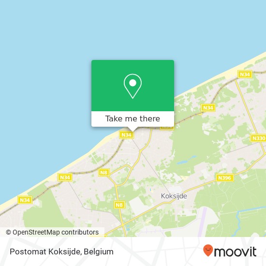 Postomat Koksijde plan