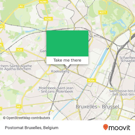 Postomat Bruxelles plan