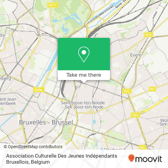 Association Culturelle Des Jeunes Indépendants Bruxellois map