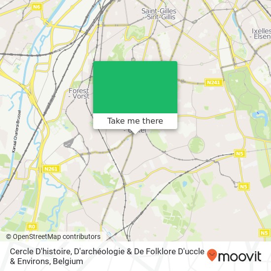 Cercle D'histoire, D'archéologie & De Folklore D'uccle & Environs map