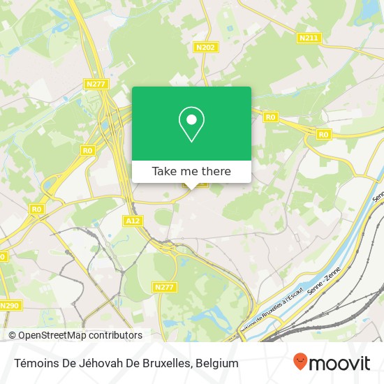 Témoins De Jéhovah De Bruxelles map