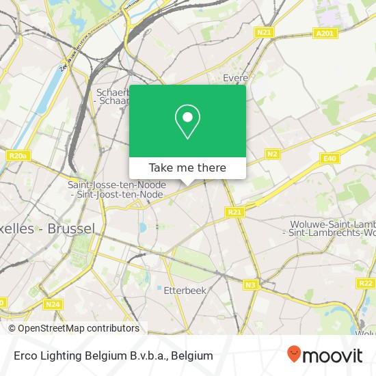 Erco Lighting Belgium B.v.b.a. map