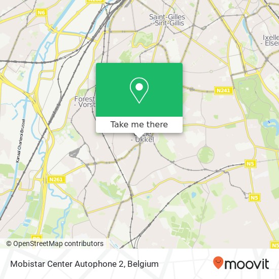 Mobistar Center Autophone 2 map