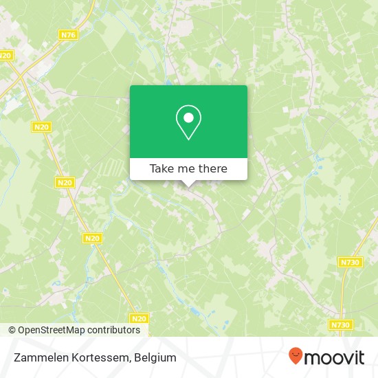 Zammelen Kortessem map