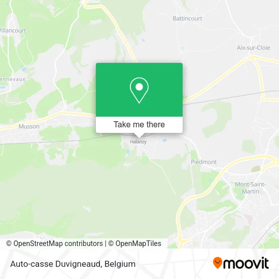 Auto-casse Duvigneaud map