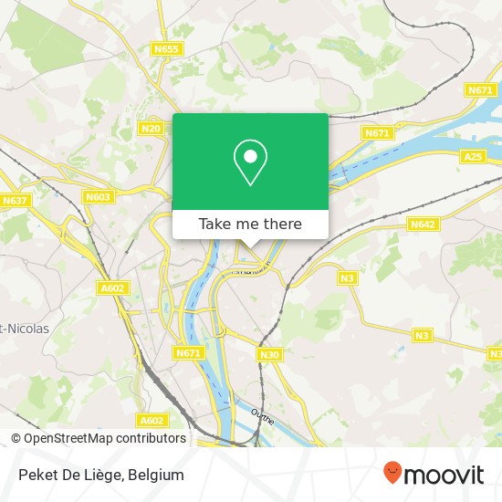 Peket De Liège map