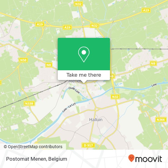 Postomat Menen map