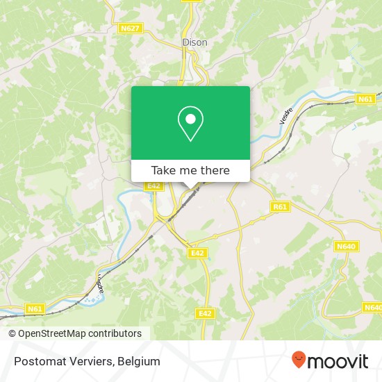 Postomat Verviers map