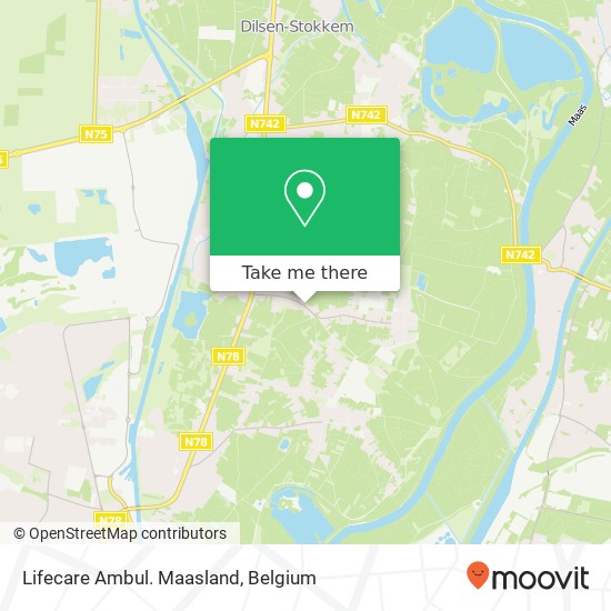 Lifecare Ambul. Maasland map