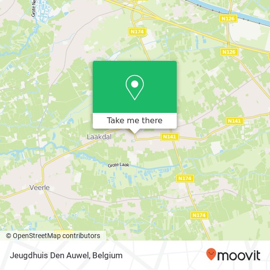 Jeugdhuis Den Auwel map