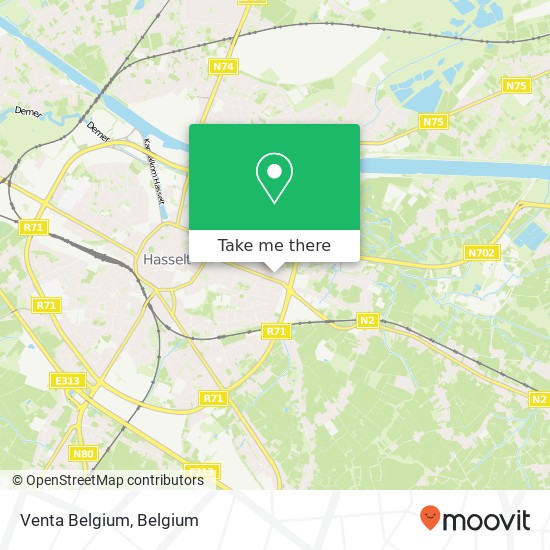 Venta Belgium map