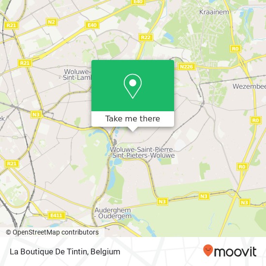 La Boutique De Tintin map
