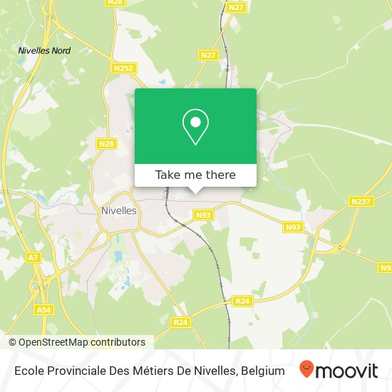 Ecole Provinciale Des Métiers De Nivelles plan