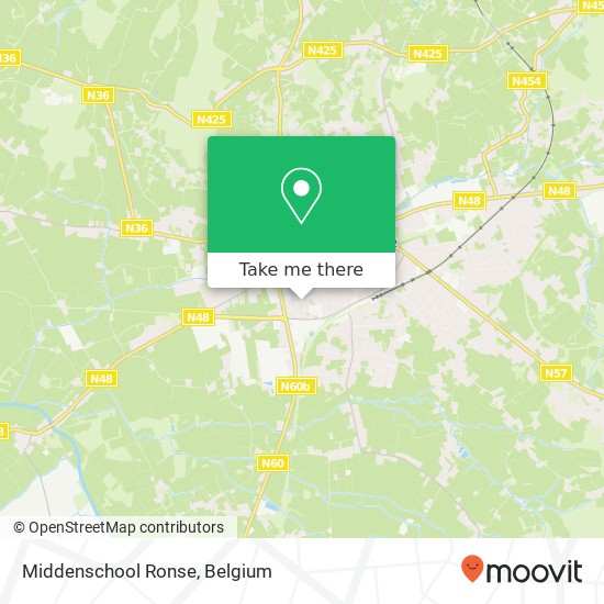 Middenschool Ronse map