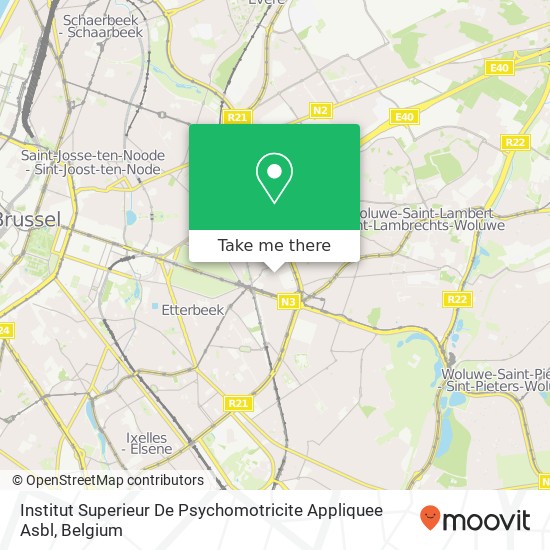 Institut Superieur De Psychomotricite Appliquee Asbl map