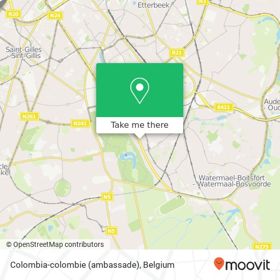 Colombia-colombie (ambassade) map