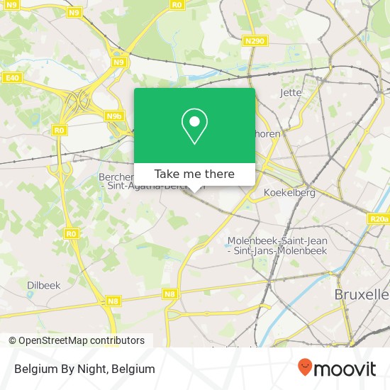 Belgium By Night map