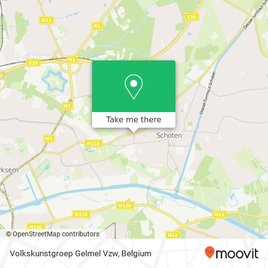 Volkskunstgroep Gelmel Vzw map