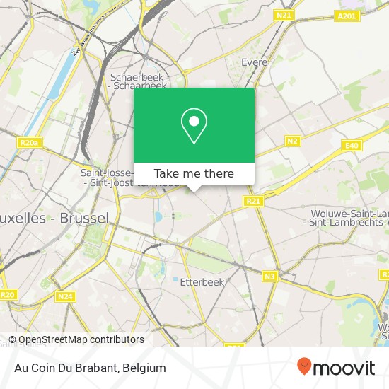 Au Coin Du Brabant map