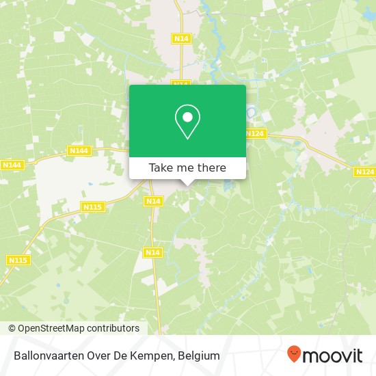 Ballonvaarten Over De Kempen map