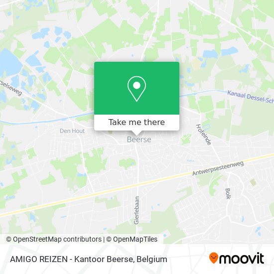 AMIGO REIZEN - Kantoor Beerse map