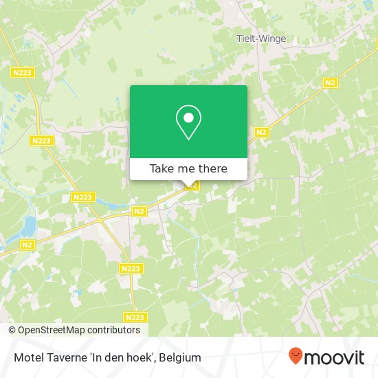 Motel Taverne 'In den hoek' map