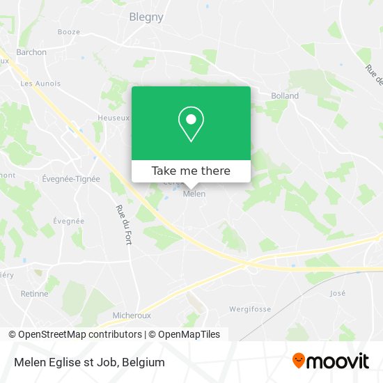 Melen Eglise st Job map