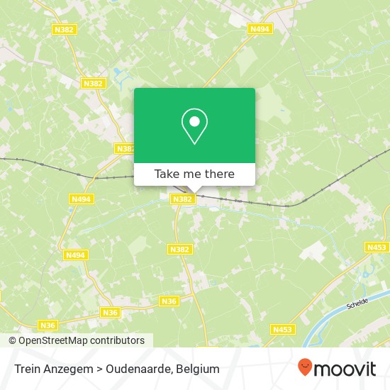 Trein Anzegem > Oudenaarde map