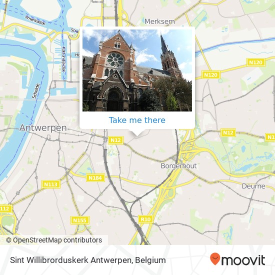 Sint Willibrorduskerk Antwerpen map