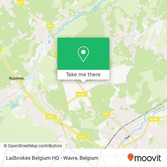 Ladbrokes Belgium HQ - Wavre map