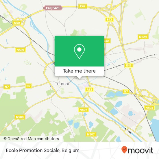 Ecole Promotion Sociale map