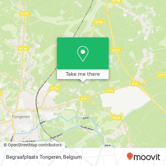 Begraafplaats Tongeren map