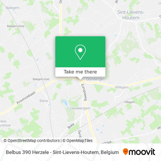 Belbus 390 Herzele - Sint-Lievens-Houtem plan