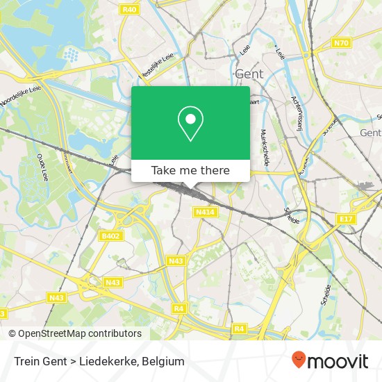 Trein Gent > Liedekerke map