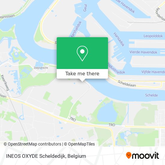 INEOS OXYDE Scheldedijk map