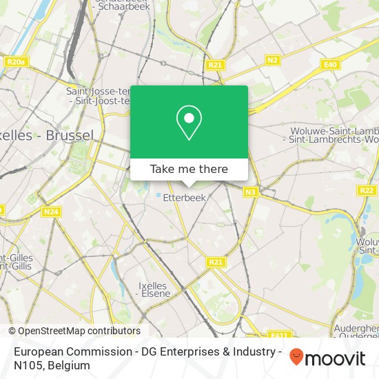 European Commission - DG Enterprises & Industry - N105 map