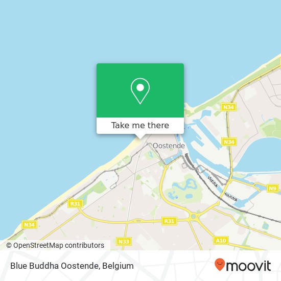 Blue Buddha Oostende map