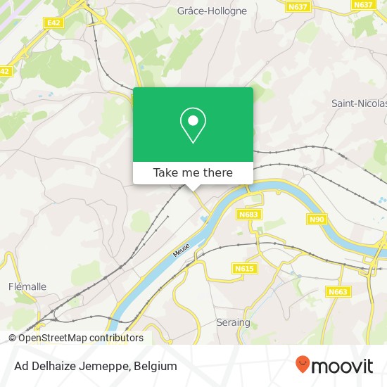 Ad Delhaize Jemeppe, Rue de la Station 109 4101 Seraing plan